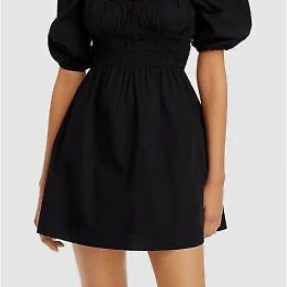 Faithfull the Brand Marinelli Mini Dress - Plain Black - S